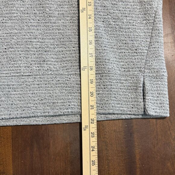 Calia Lunar Jacquard Funnel Neck Pullover Sweatshirt Womens M Gray Side Split - Picture 8 of 8